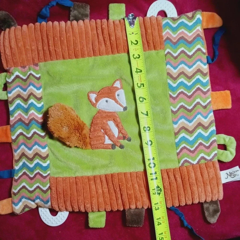 Maison Chic Fox Lovey Wih sensory  Tags Loops Ribbing tail is faux fur
